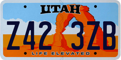 UT license plate Z423ZB