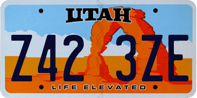 UT license plate Z423ZE