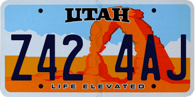 UT license plate Z424AJ