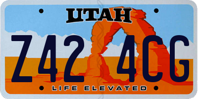 UT license plate Z424CG