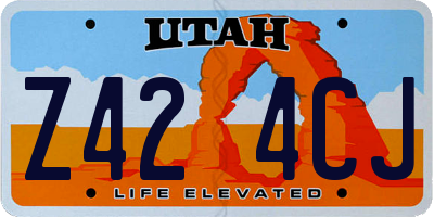 UT license plate Z424CJ