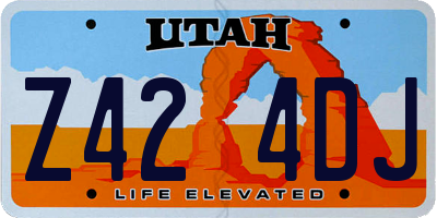 UT license plate Z424DJ