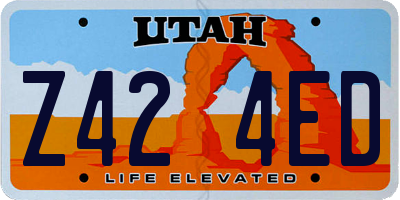 UT license plate Z424ED