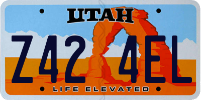 UT license plate Z424EL