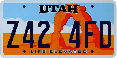 UT license plate Z424FD