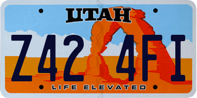 UT license plate Z424FI