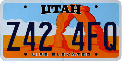UT license plate Z424FQ