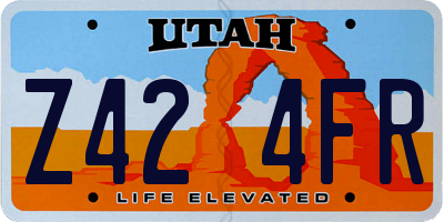 UT license plate Z424FR