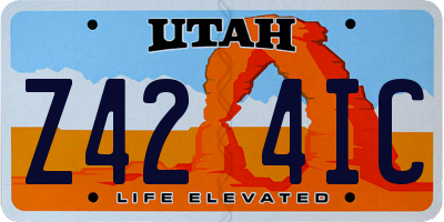 UT license plate Z424IC