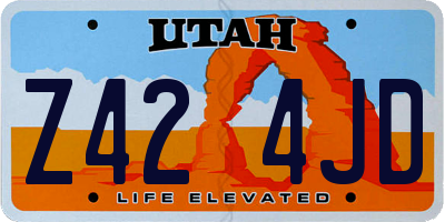 UT license plate Z424JD