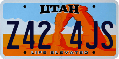 UT license plate Z424JS