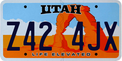 UT license plate Z424JX