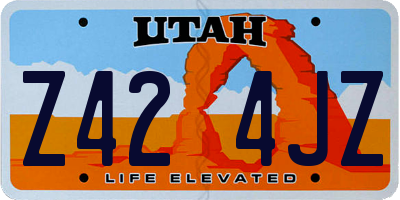 UT license plate Z424JZ