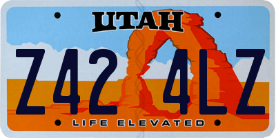 UT license plate Z424LZ