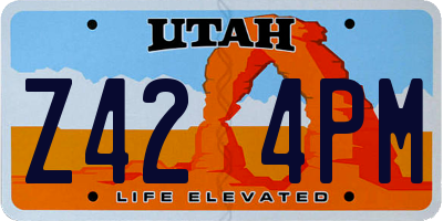 UT license plate Z424PM