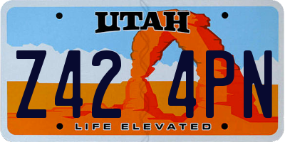 UT license plate Z424PN