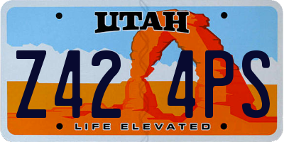 UT license plate Z424PS