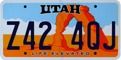 UT license plate Z424QJ