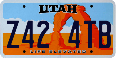 UT license plate Z424TB