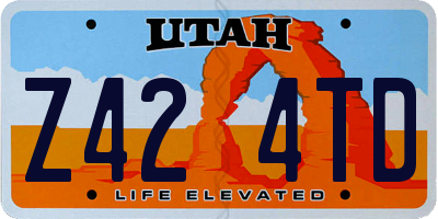 UT license plate Z424TD
