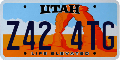 UT license plate Z424TG