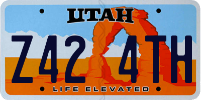 UT license plate Z424TH
