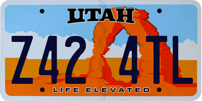 UT license plate Z424TL