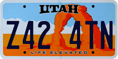 UT license plate Z424TN