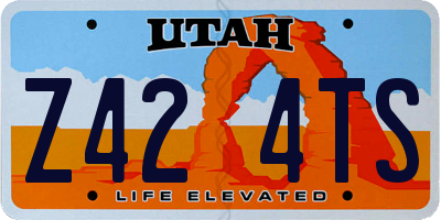 UT license plate Z424TS