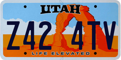 UT license plate Z424TV
