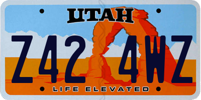 UT license plate Z424WZ