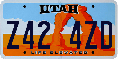 UT license plate Z424ZD