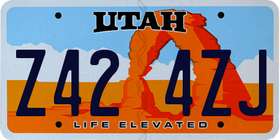 UT license plate Z424ZJ
