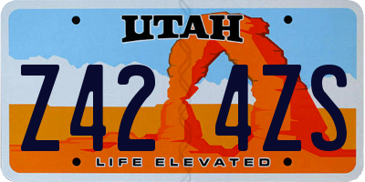UT license plate Z424ZS
