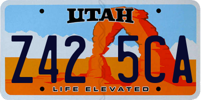 UT license plate Z425CA