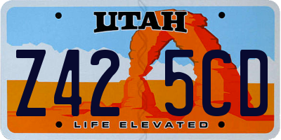 UT license plate Z425CD