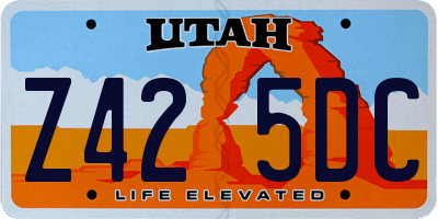 UT license plate Z425DC