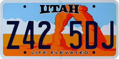UT license plate Z425DJ