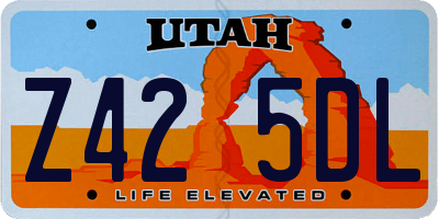 UT license plate Z425DL