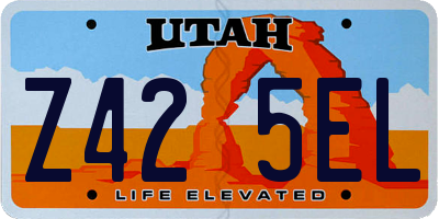 UT license plate Z425EL