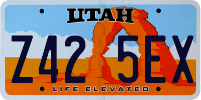 UT license plate Z425EX