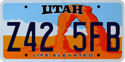 UT license plate Z425FB
