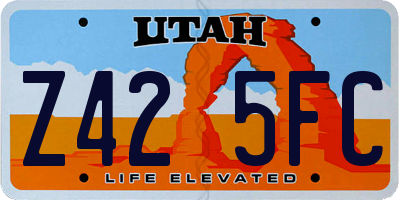 UT license plate Z425FC