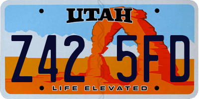 UT license plate Z425FD