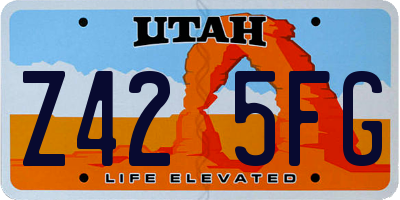 UT license plate Z425FG