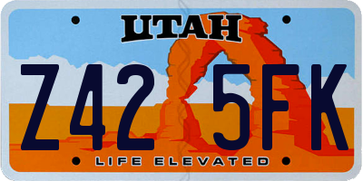 UT license plate Z425FK