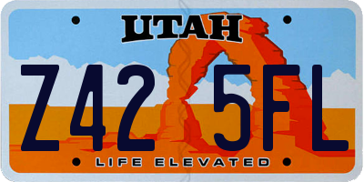 UT license plate Z425FL