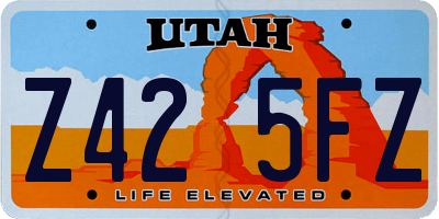 UT license plate Z425FZ