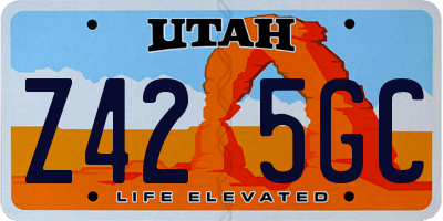 UT license plate Z425GC