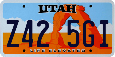 UT license plate Z425GI